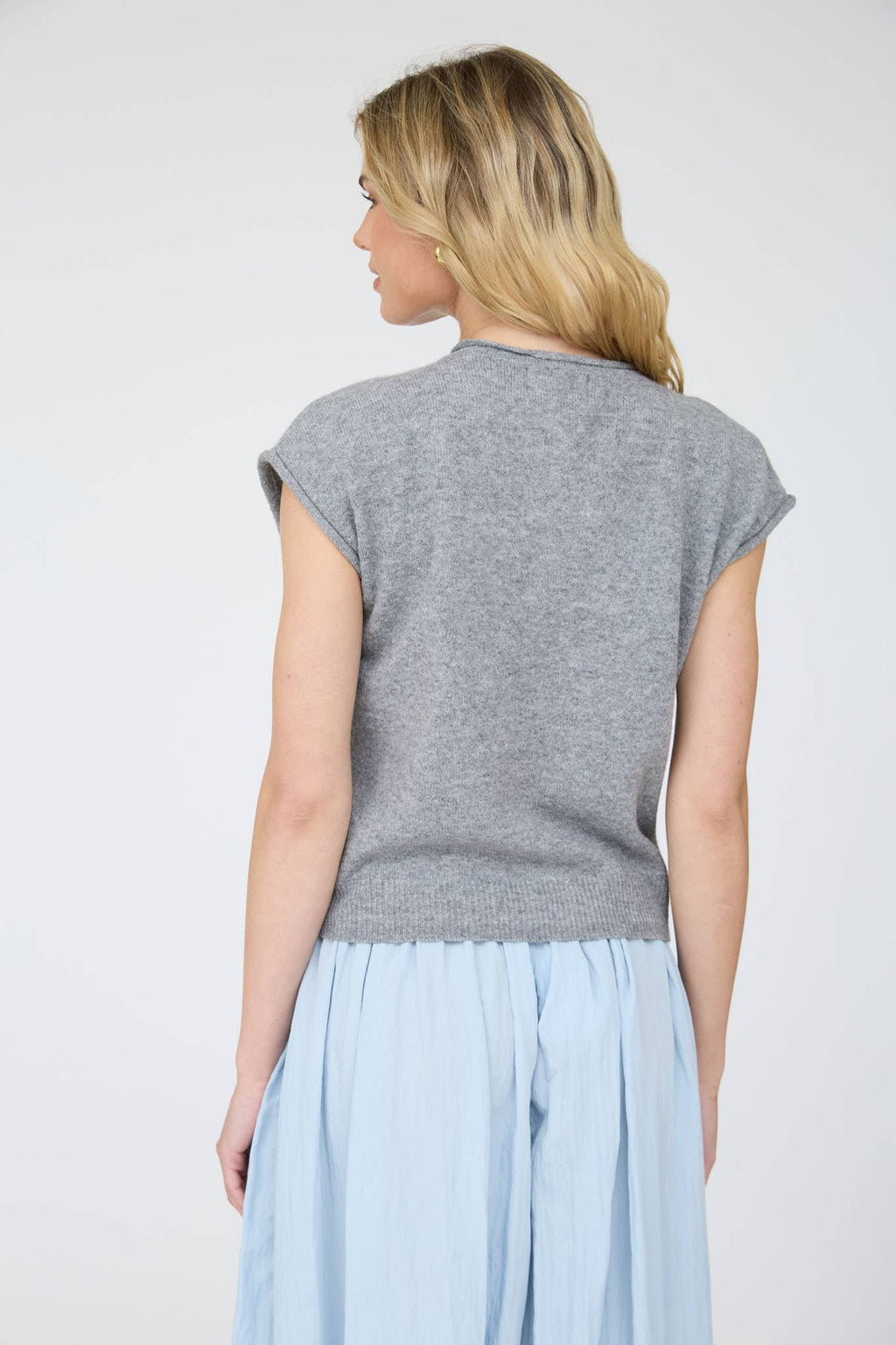 Lisa Raw Edge Sleeveless Cardigan