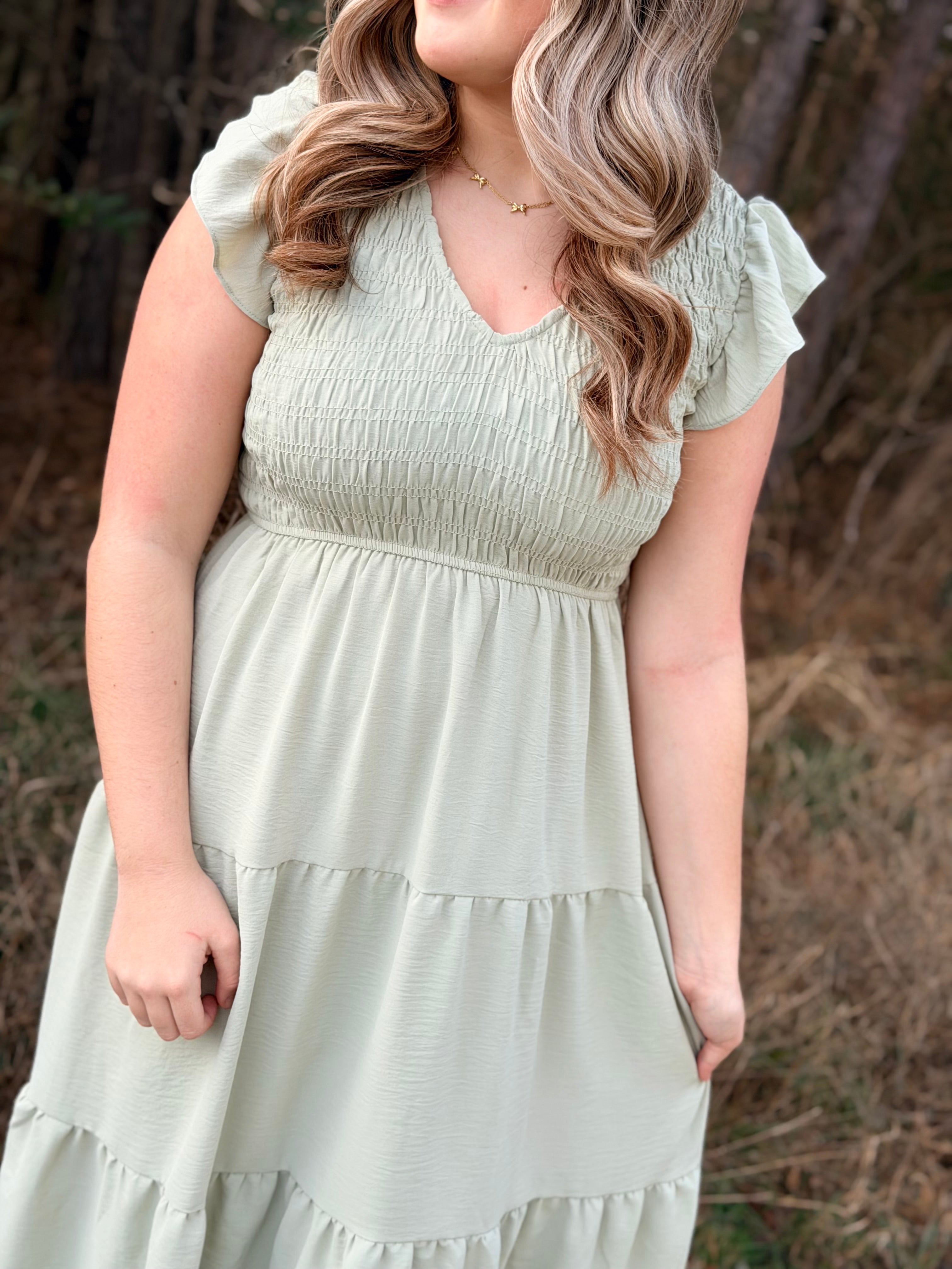 Finley Flutter Sleeve Midi