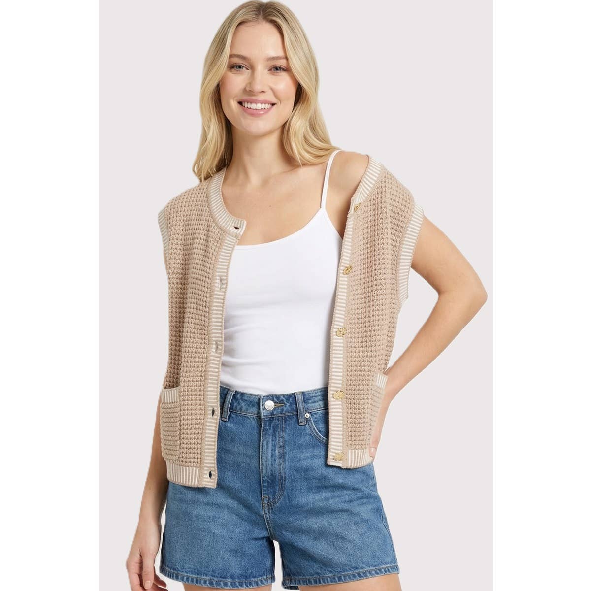 Lily Button Down Sweater Vest