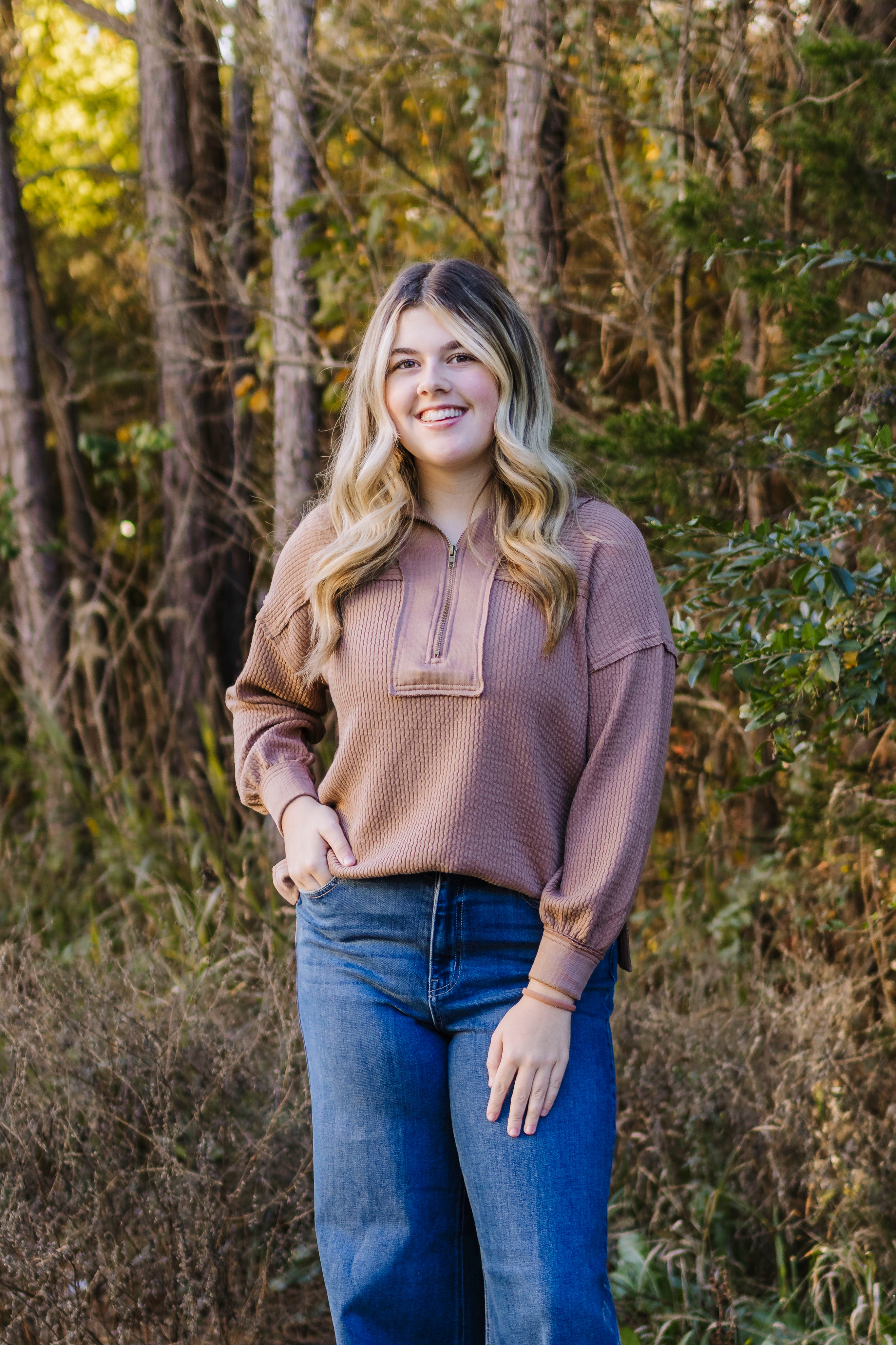 Hallie Half Zip Pullover DB