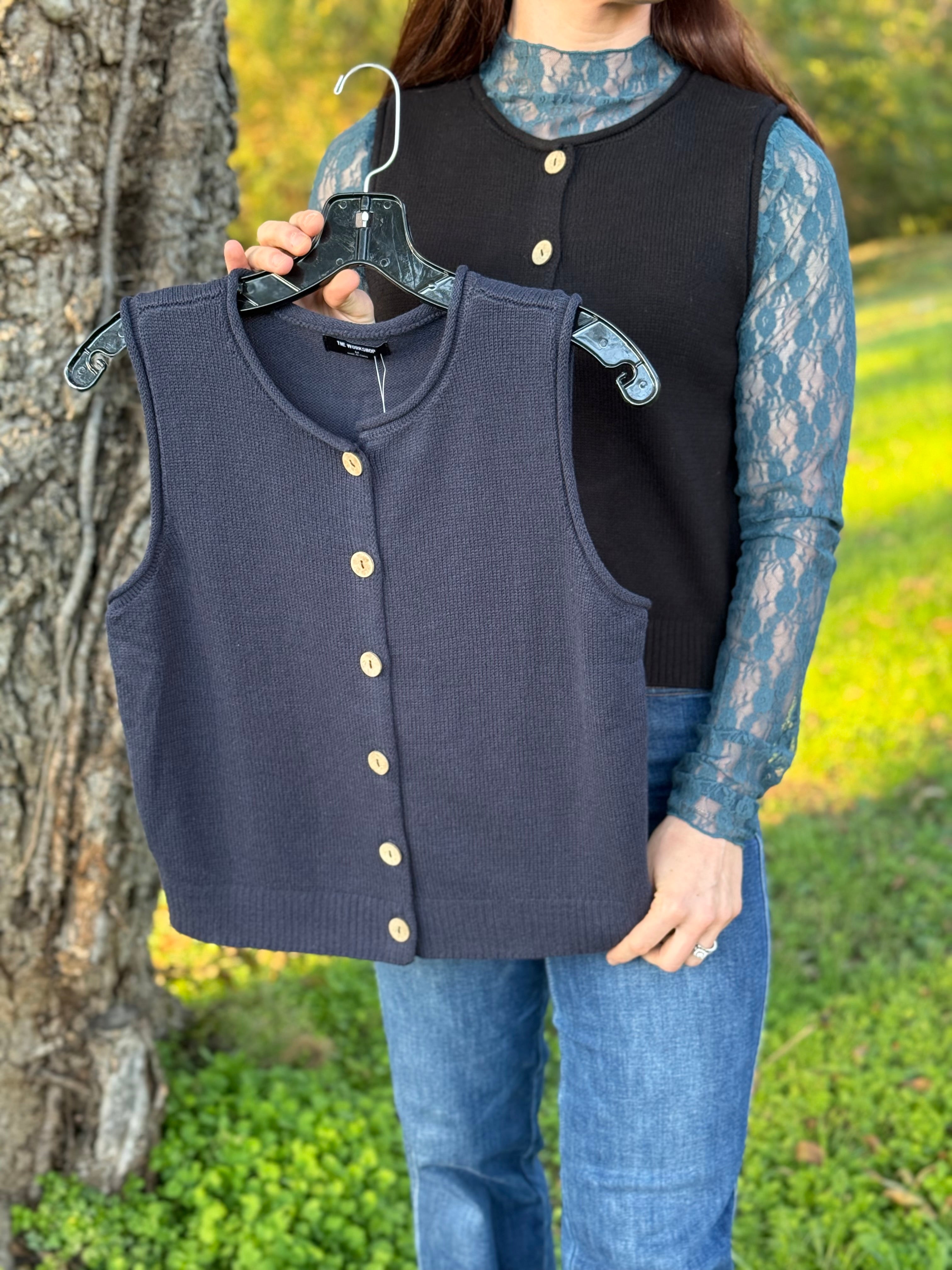 Avery Knit Cardigan Vest