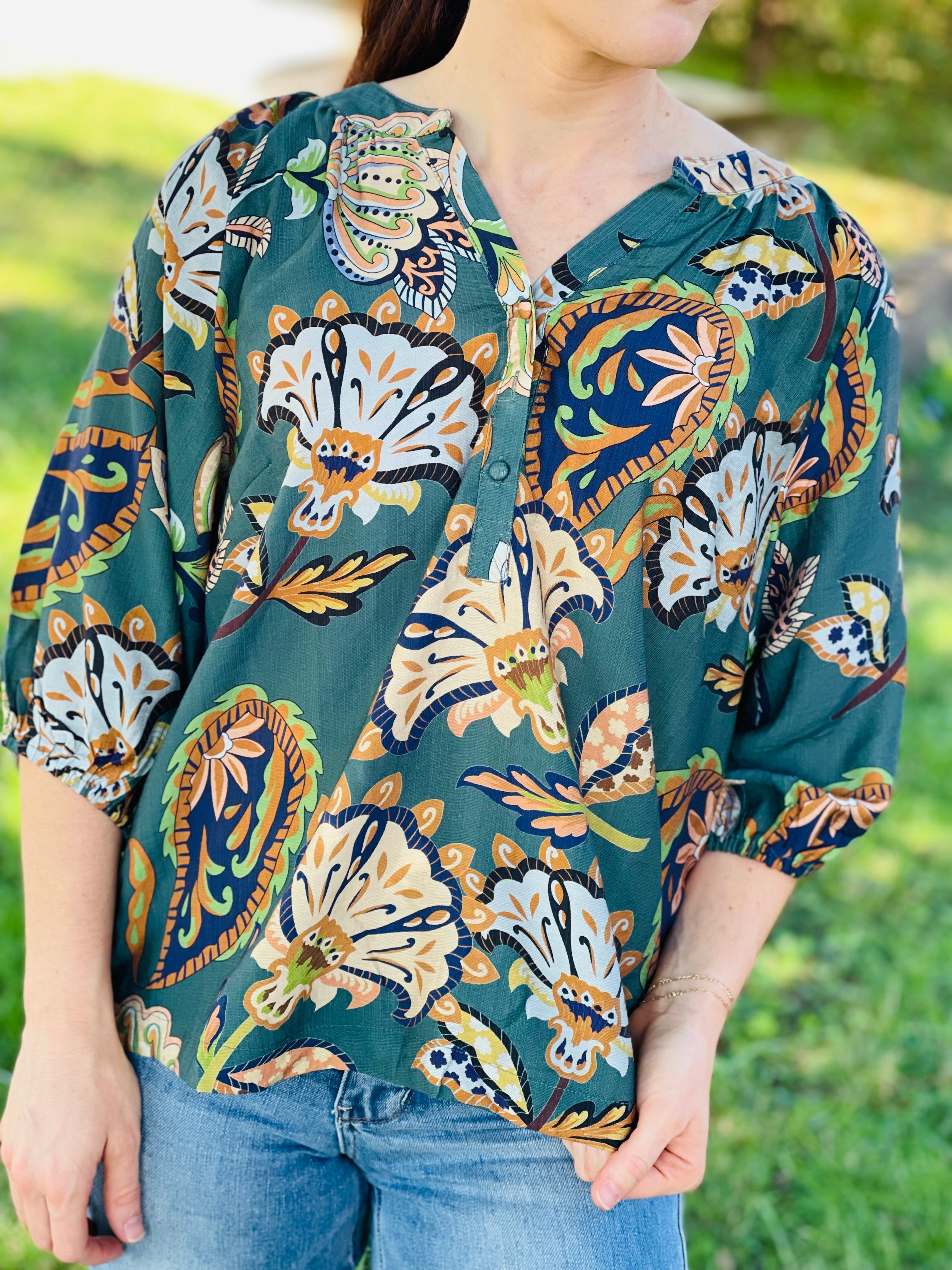 Ruby Boho Puff Sleeve Blouse