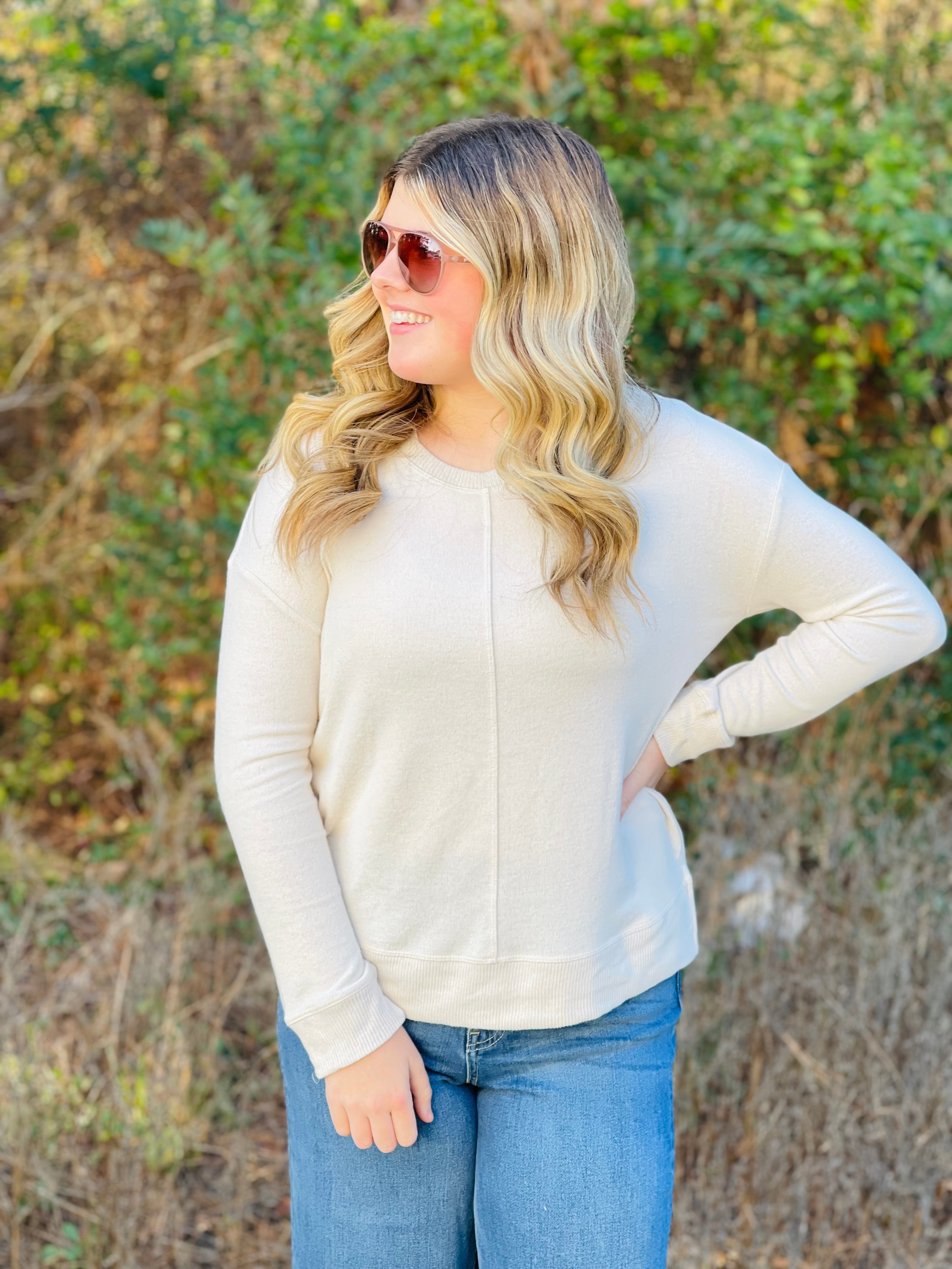 Darling Brushed Hacci Pullover