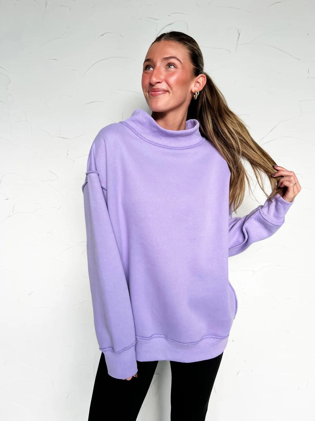 EMILY MOCK NECK SWEATSHIRT