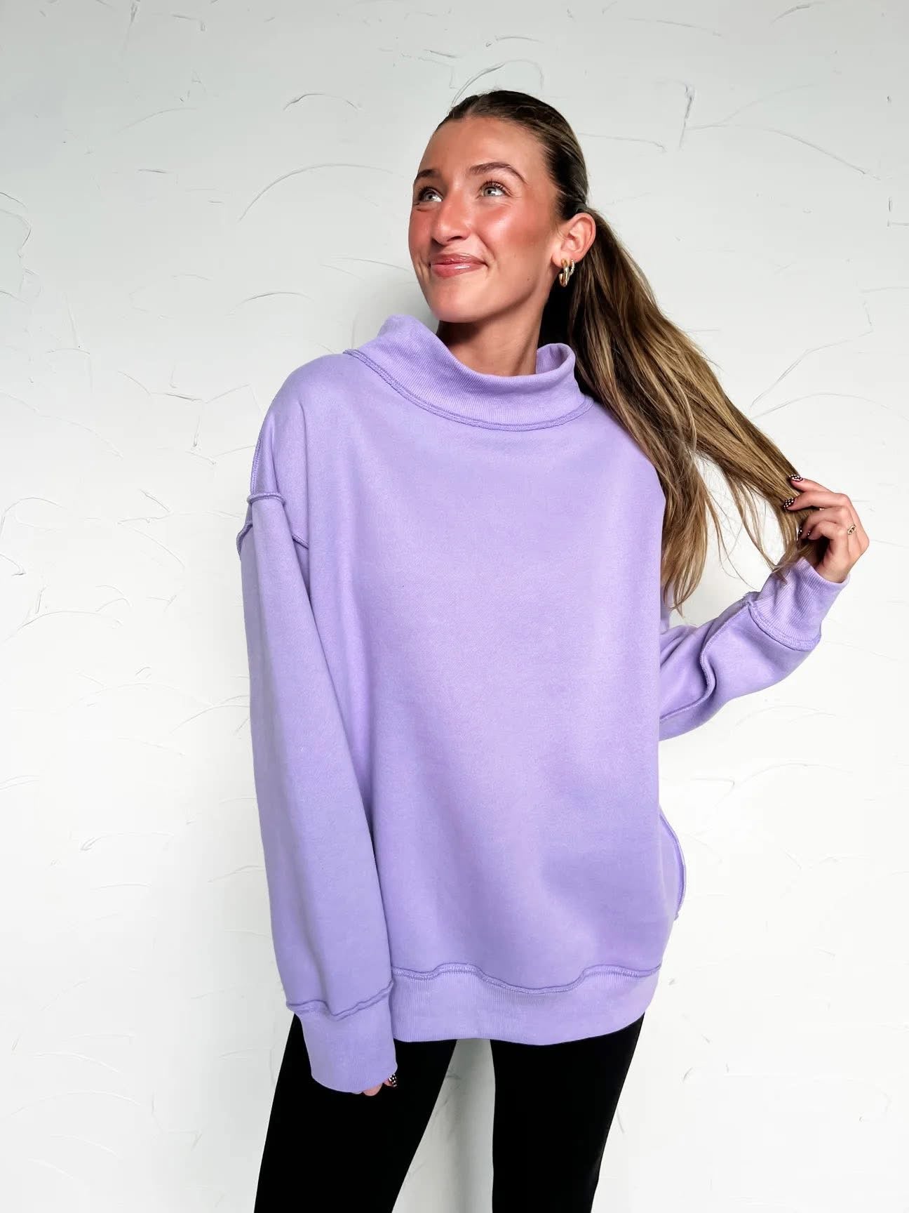 EMILY MOCK NECK SWEATSHIRT