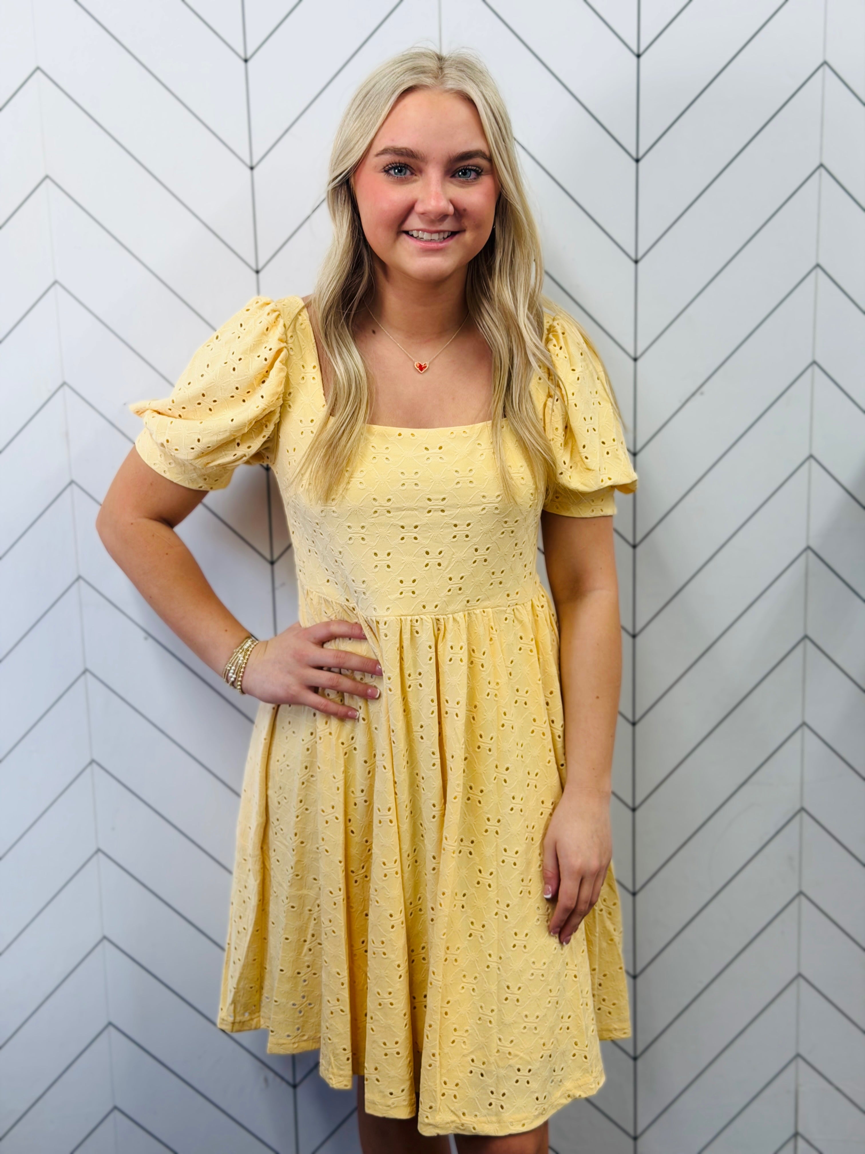 Rain Eyelet Babydoll Dress