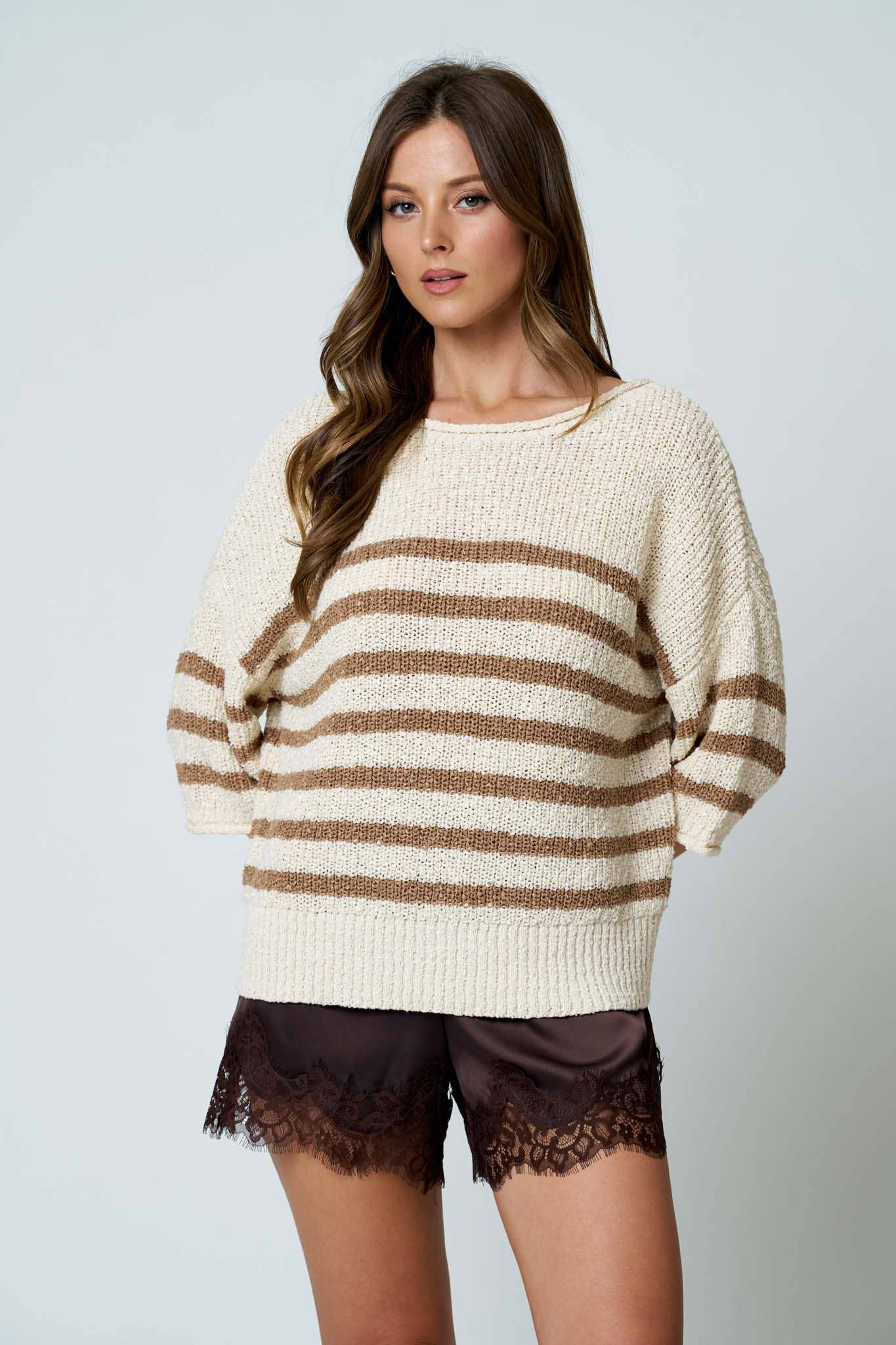 Memphis Half Sleeve Knit Sweater