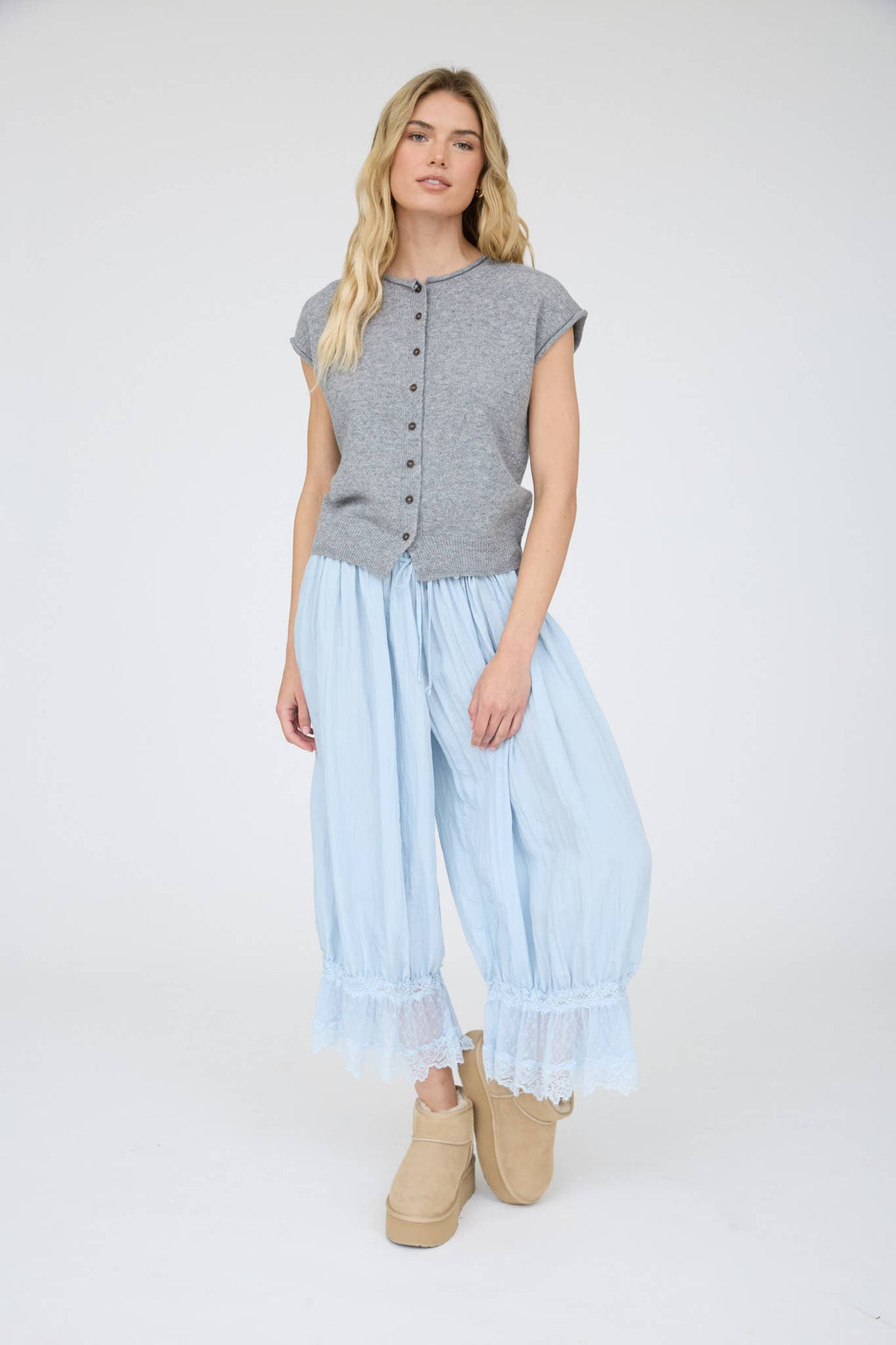 Lisa Raw Edge Sleeveless Cardigan