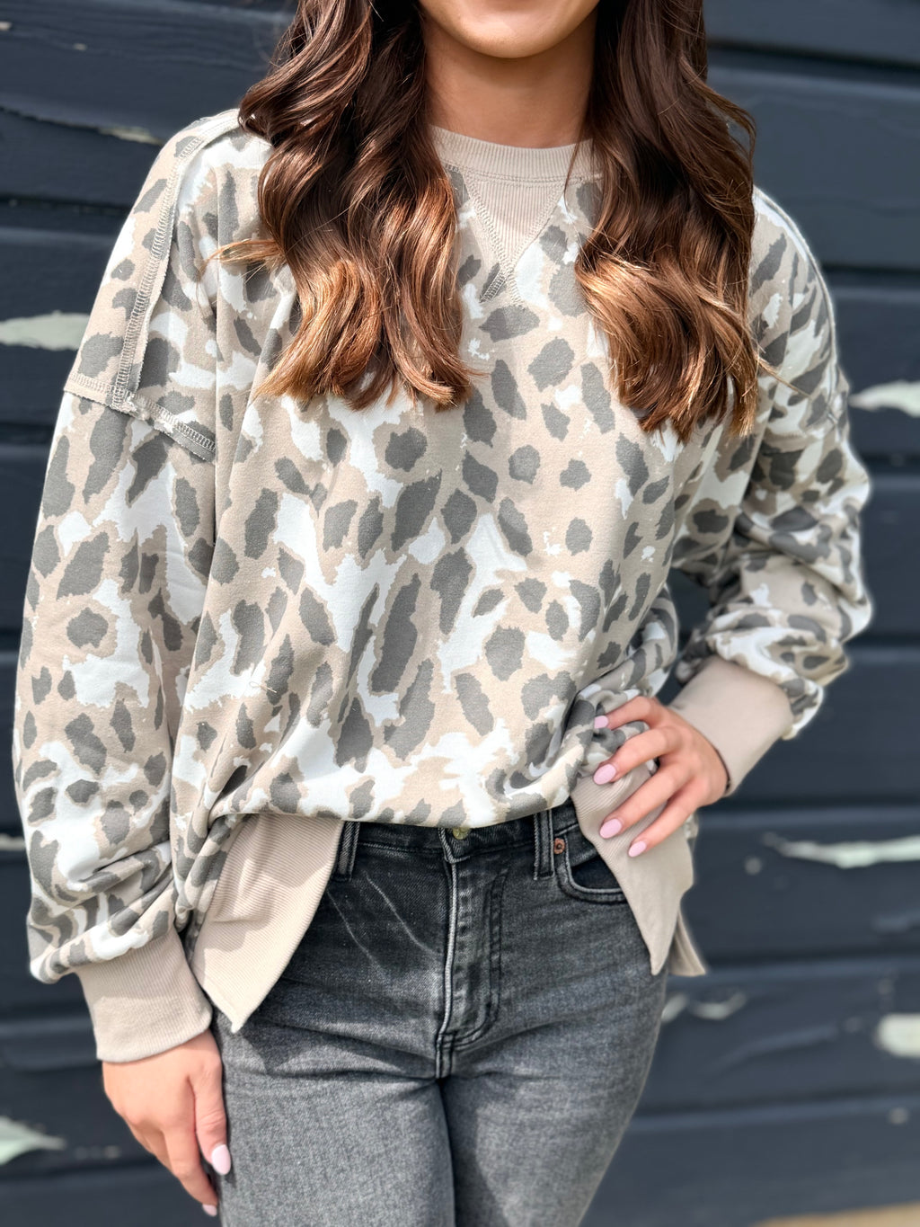 Shine On Animal Print Pullover