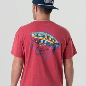 Burlebo Tee- Big Fly Heather Crimson