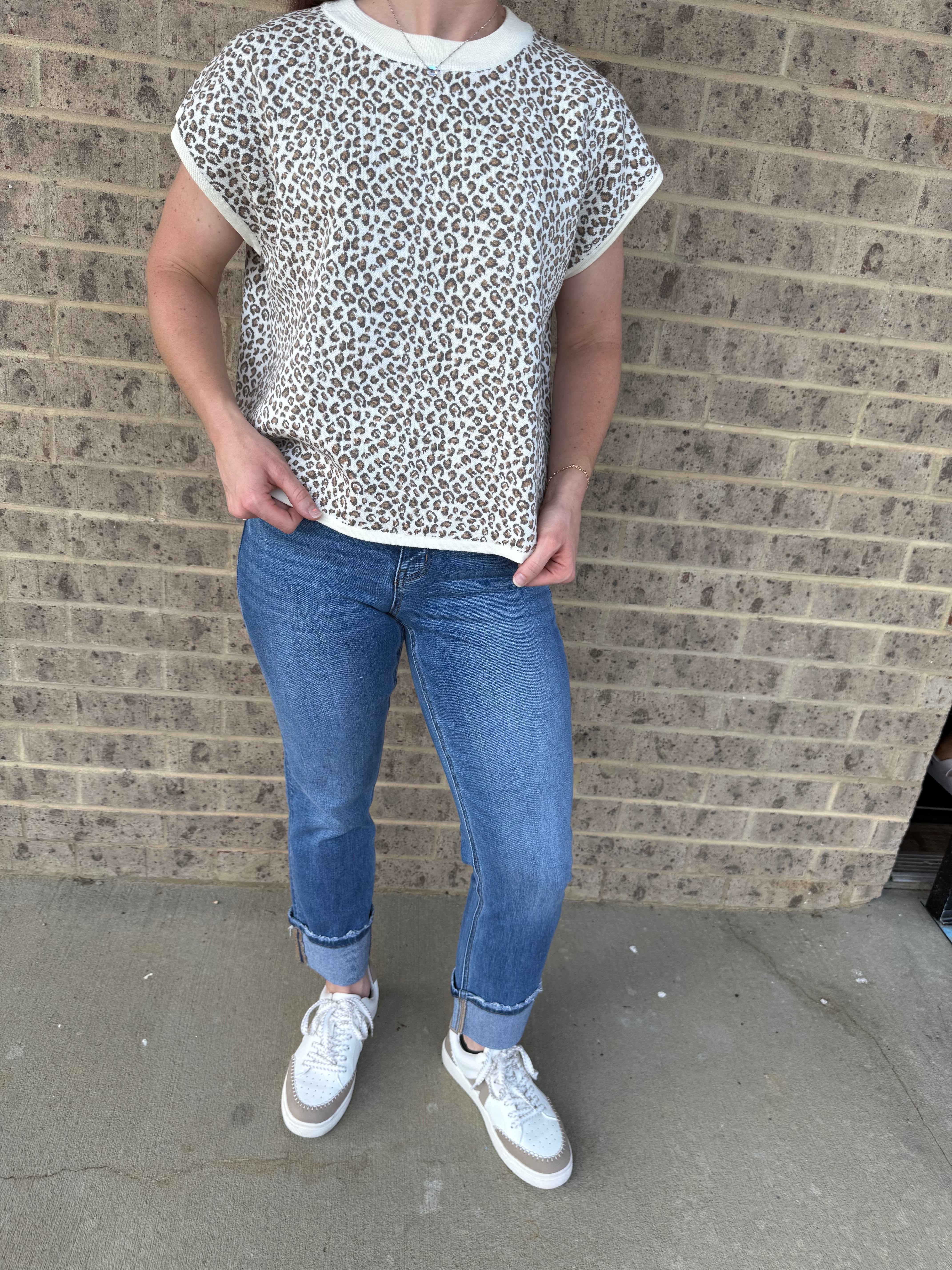 Daphne High Rise Cuffed Straight