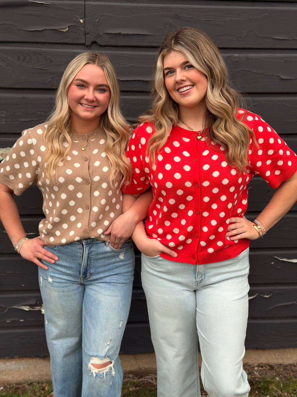 Pepper Polka Dot Sweater Cardigan