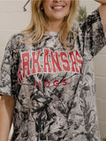 Arkansas White Camo Tee