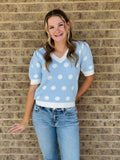 Allie Polka Dot Short Sleeve Sweater by PB