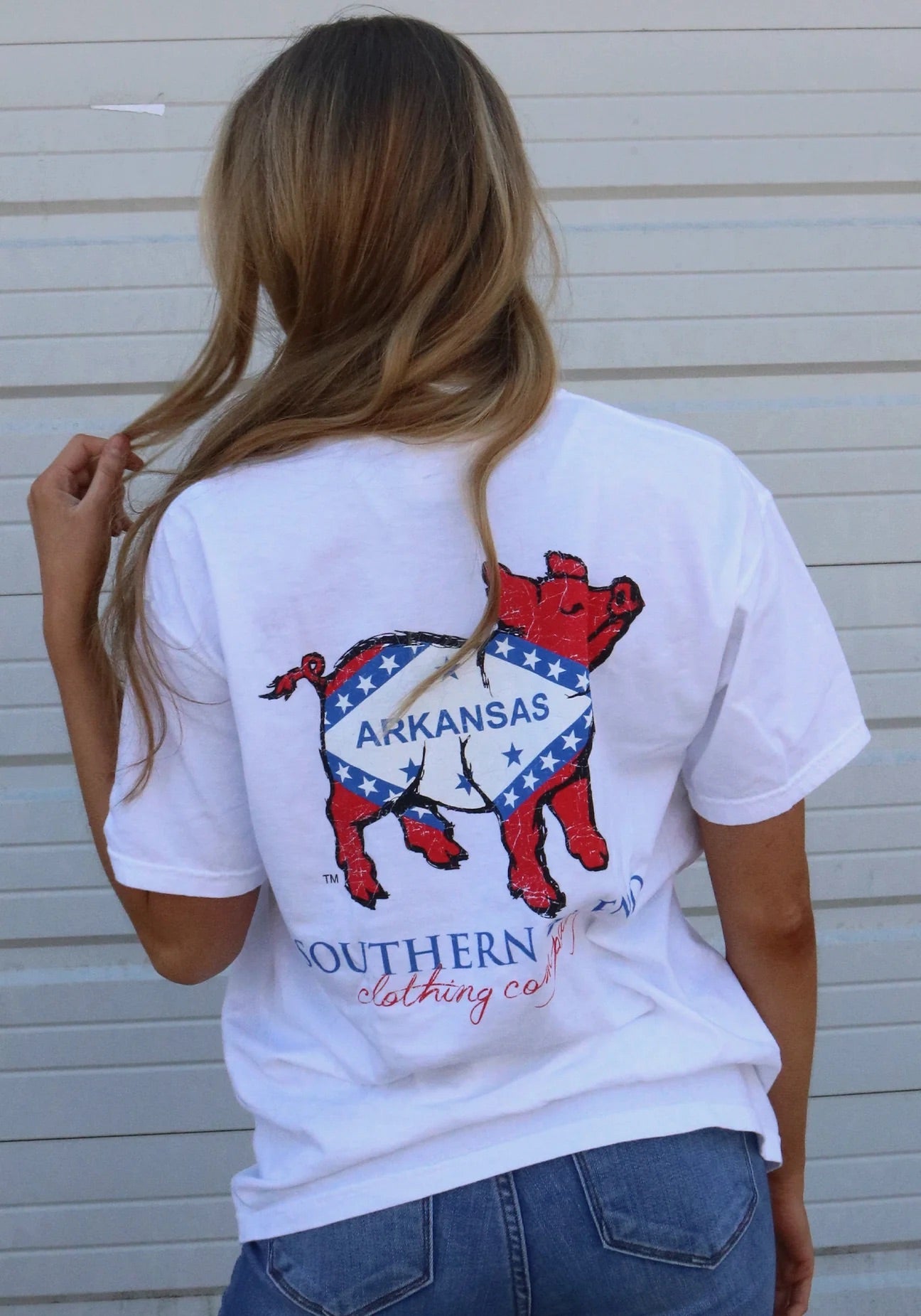 AR FLAG PIG TEE BY SOUTHERN TREND