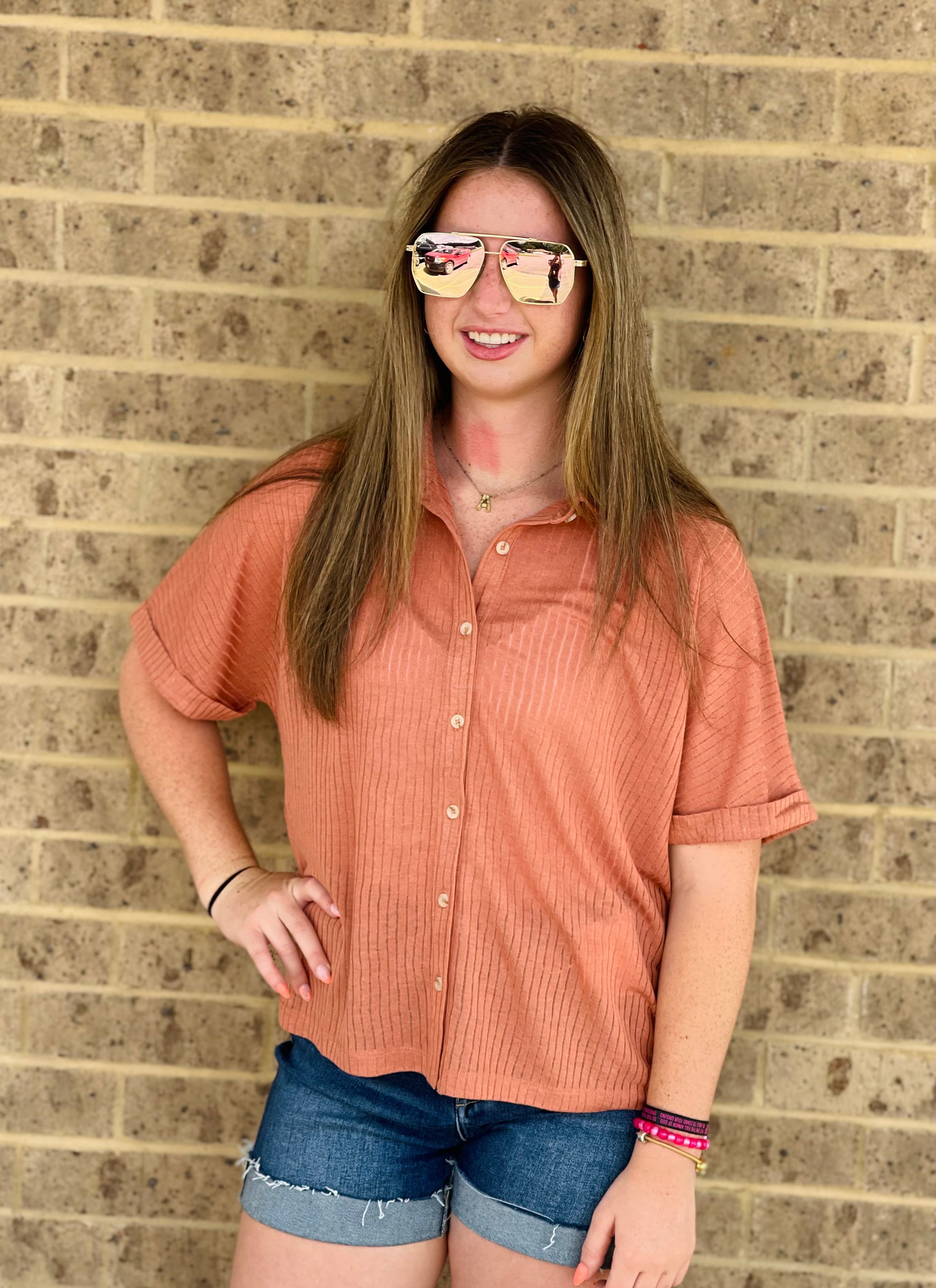 Josie Burnout Button Up