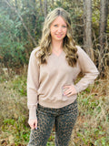 Chestnuts Roasting V-Neck Knit Sweater