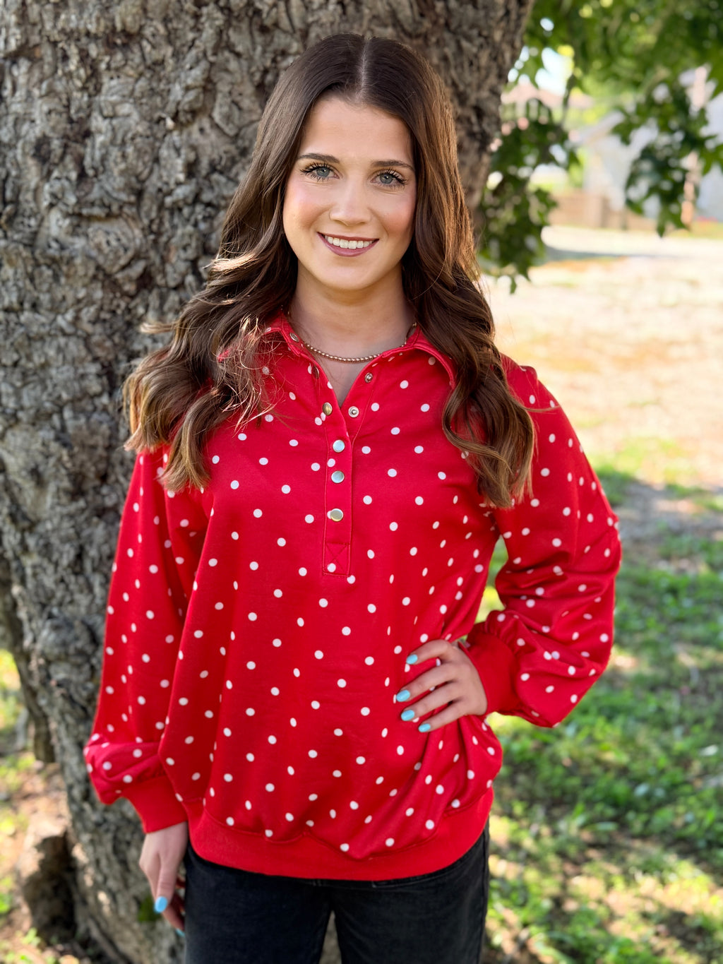 Maddie Polka Dot Pullover