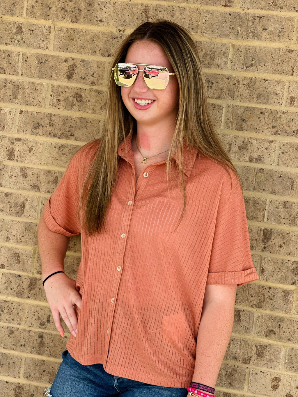 Josie Burnout Button Up