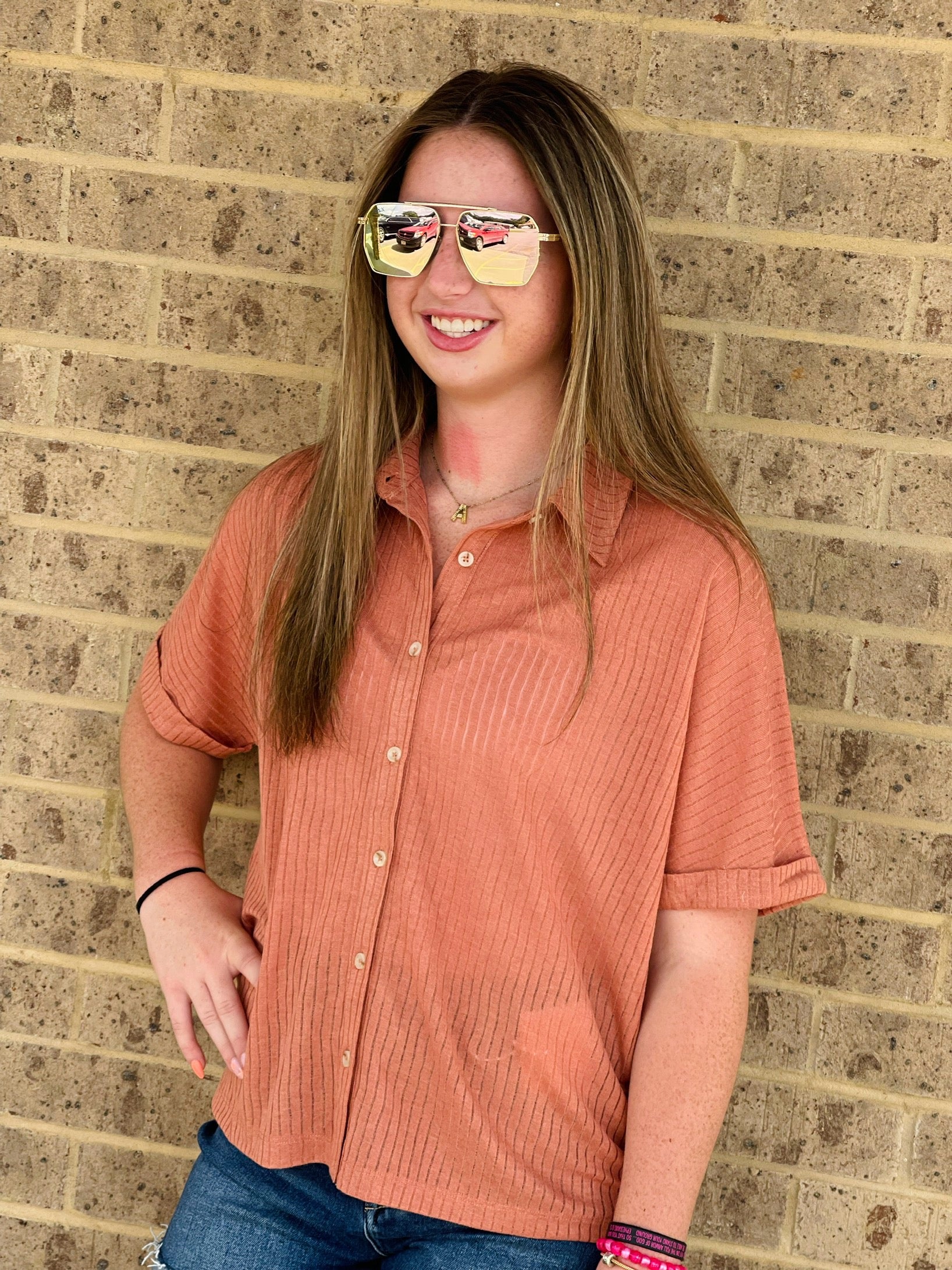 Josie Burnout Button Up