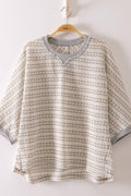 Kristin Textured Stripe Knit Top