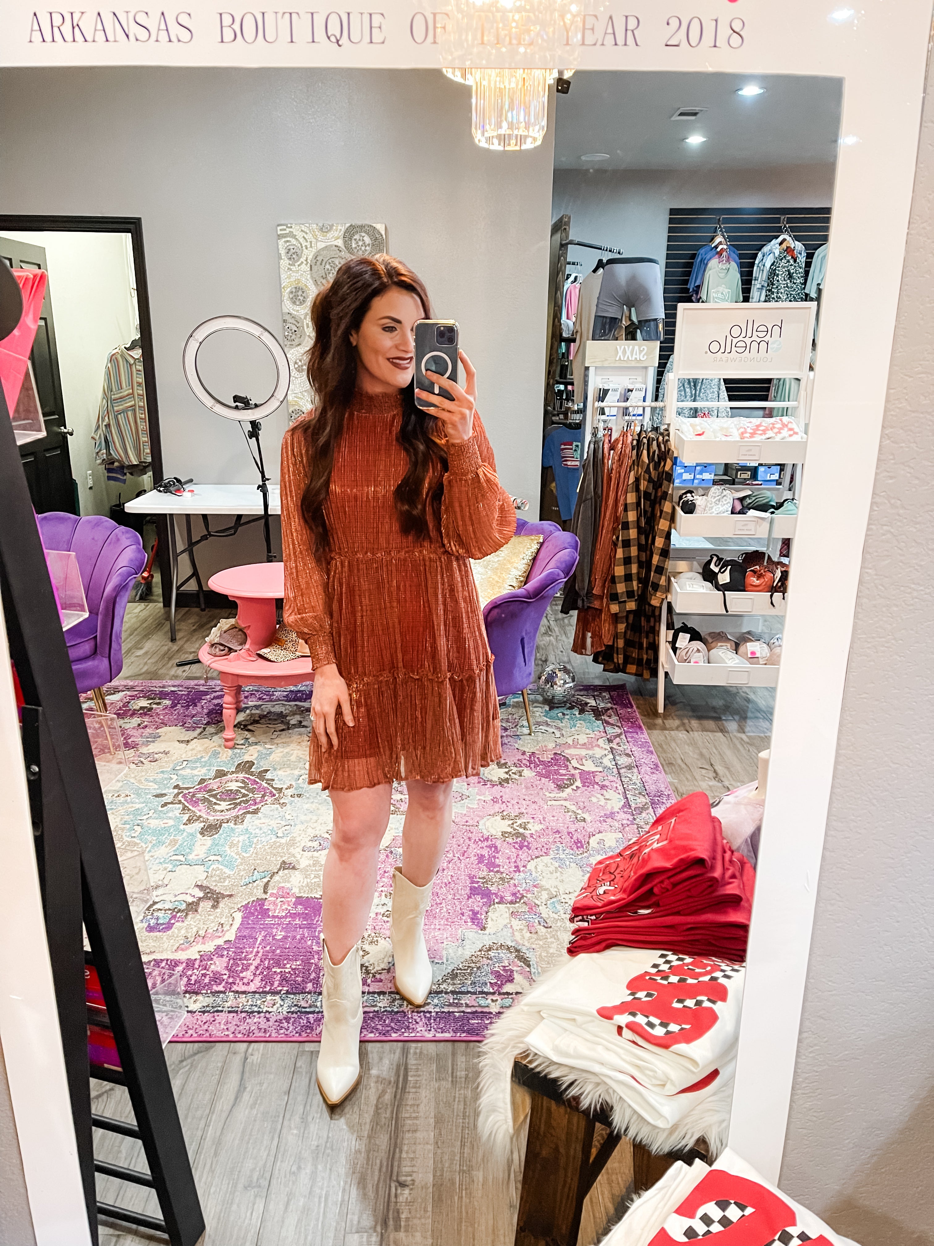 Ruby Shimmer Dress