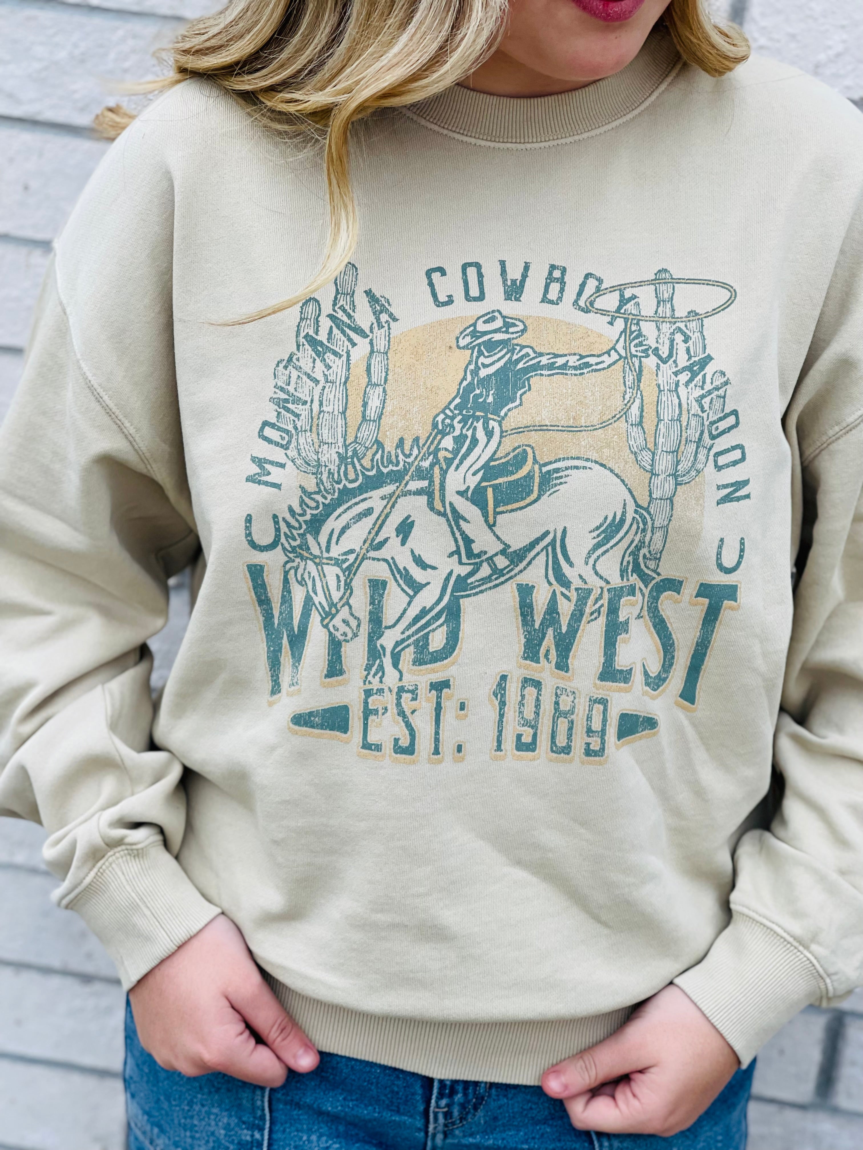 Cowboy Wild West Graphic Sweatshirt