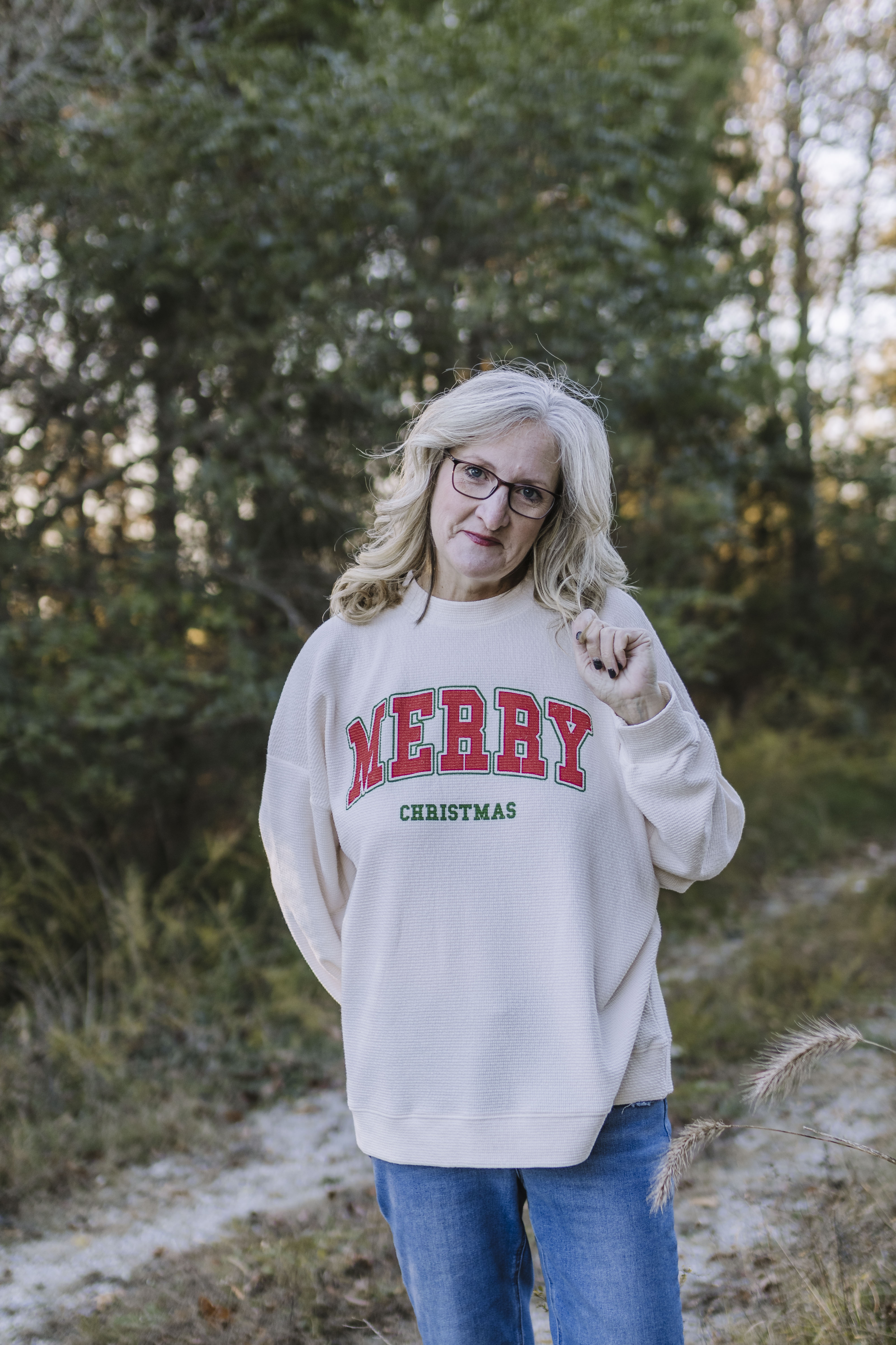 Merry Christmas Cloudy Knit Top