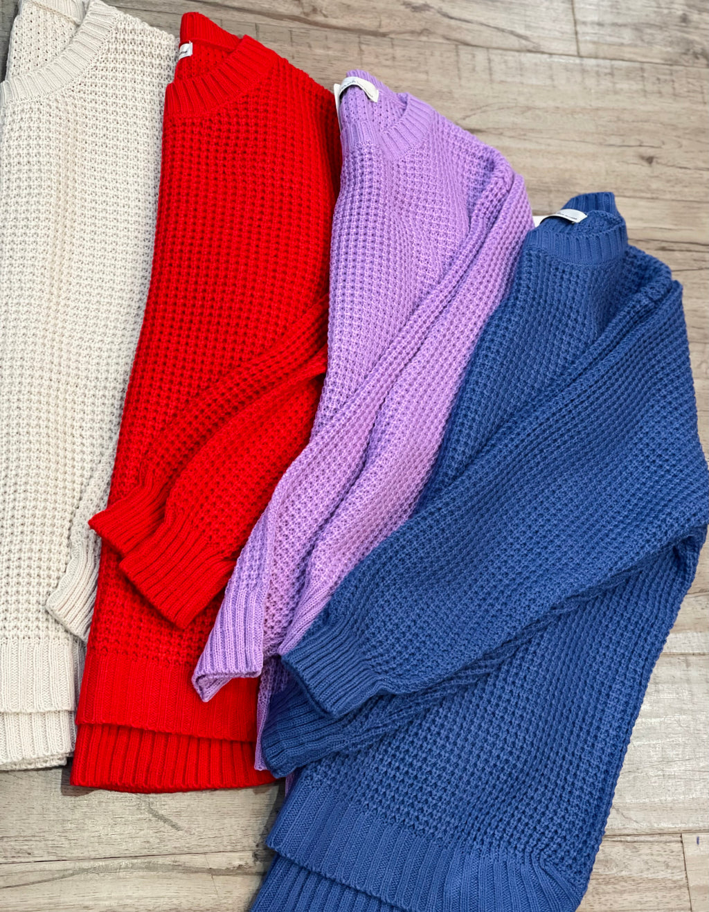 Crisp Air Collection Waffle Sweater