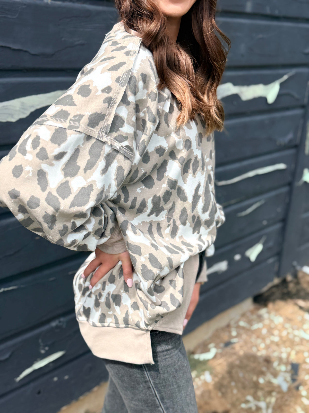 Shine On Animal Print Pullover