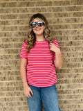 August Striped Scallop Top by PB