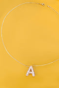 Initial Pave Rhinestone Necklace