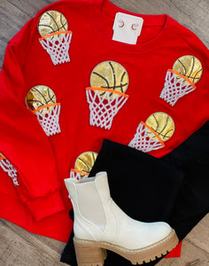 Hoop It Up Sequin Sweatshirt