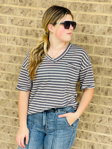Where You Are Striped Top