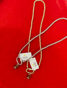 FOOTBALL METAL STRAND NECKLACE