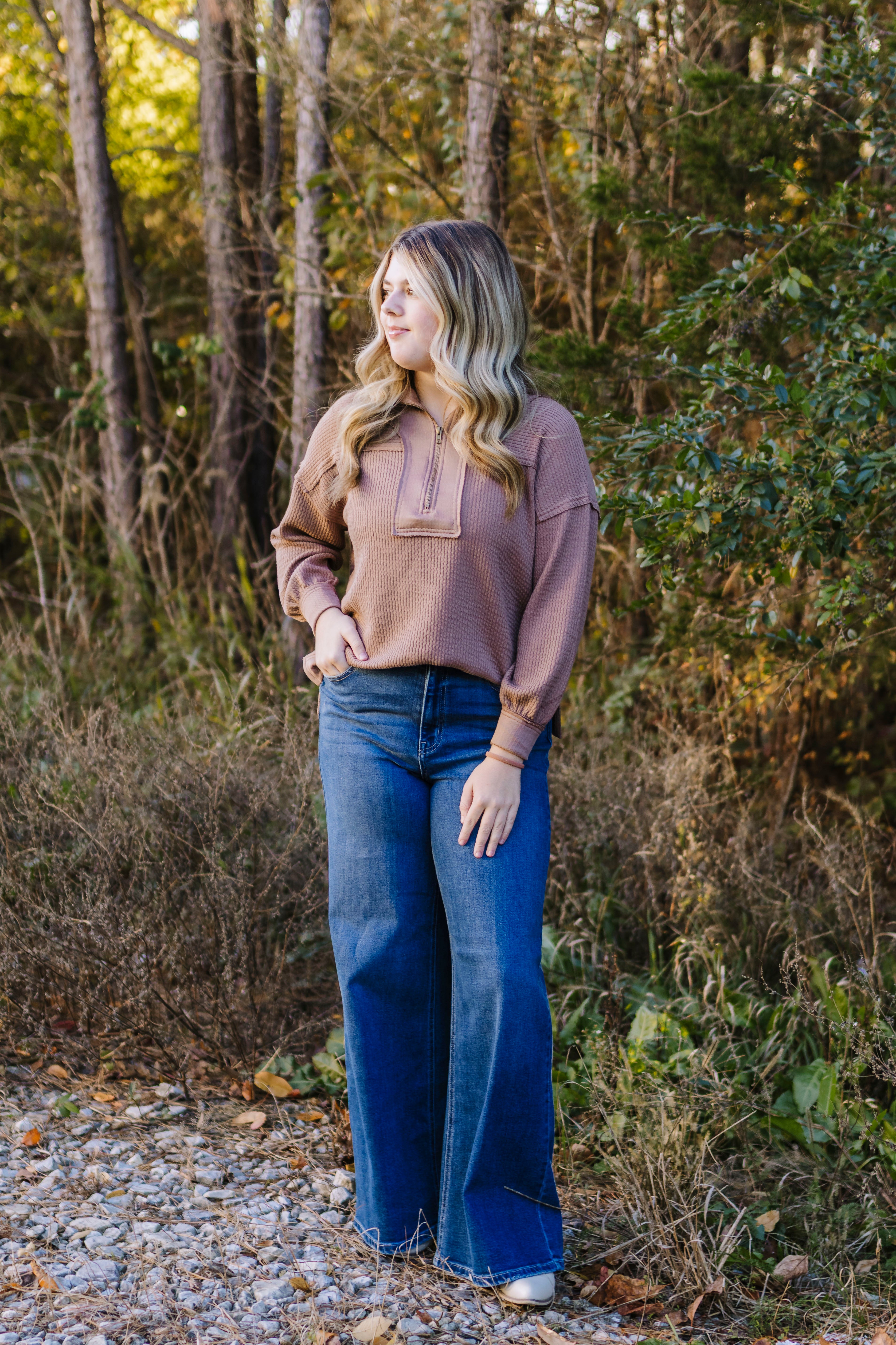 Hallie Half Zip Pullover DB