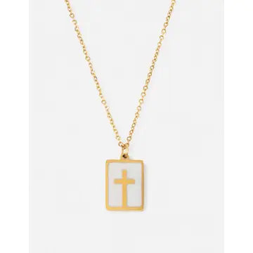 Enamel Cross Necklace