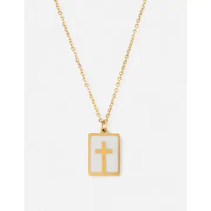 Enamel Cross Necklace