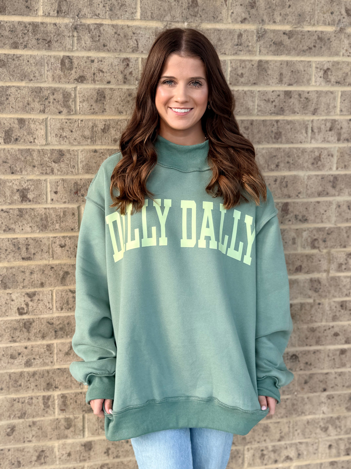 DillyDally Mockneck Sweatshirt