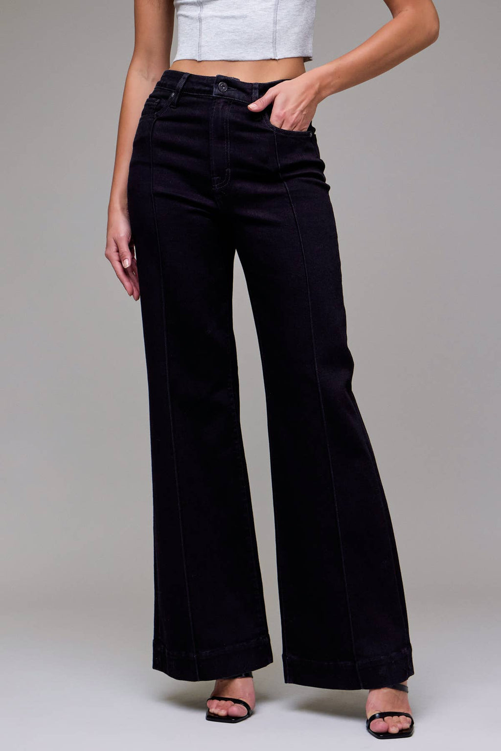 Hidden High Rise Comfort Flare in Black