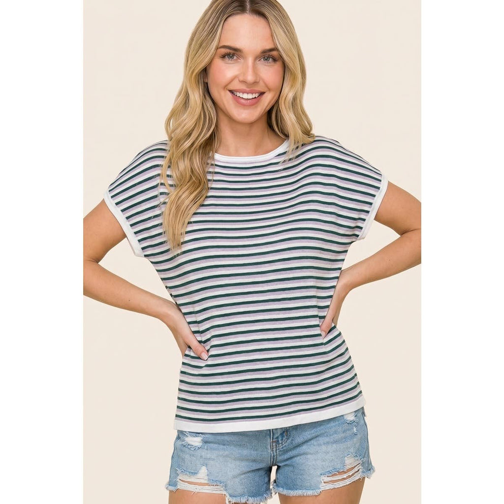 Laura Striped Sweater Top
