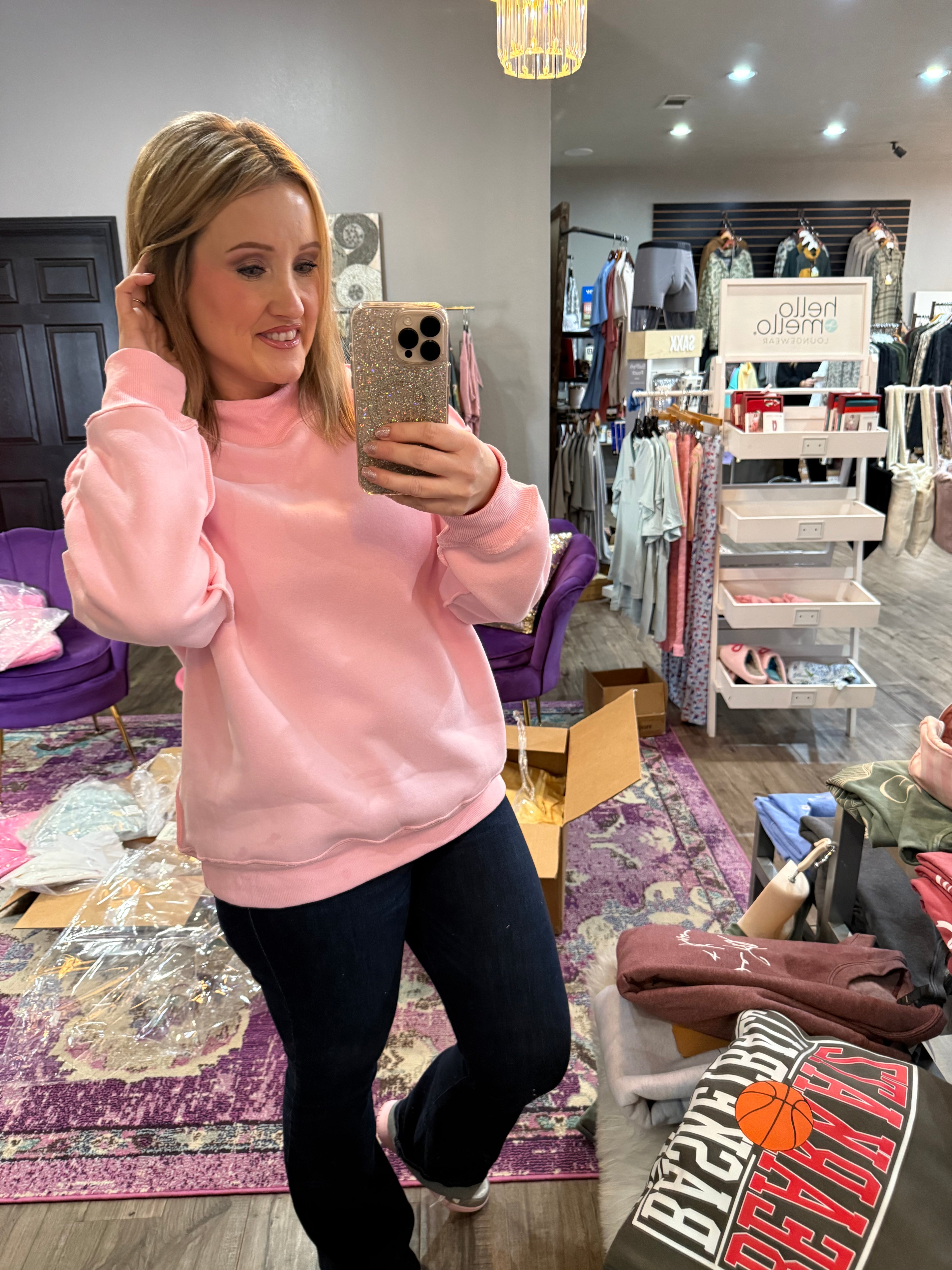 EMILY MOCK NECK SWEATSHIRT