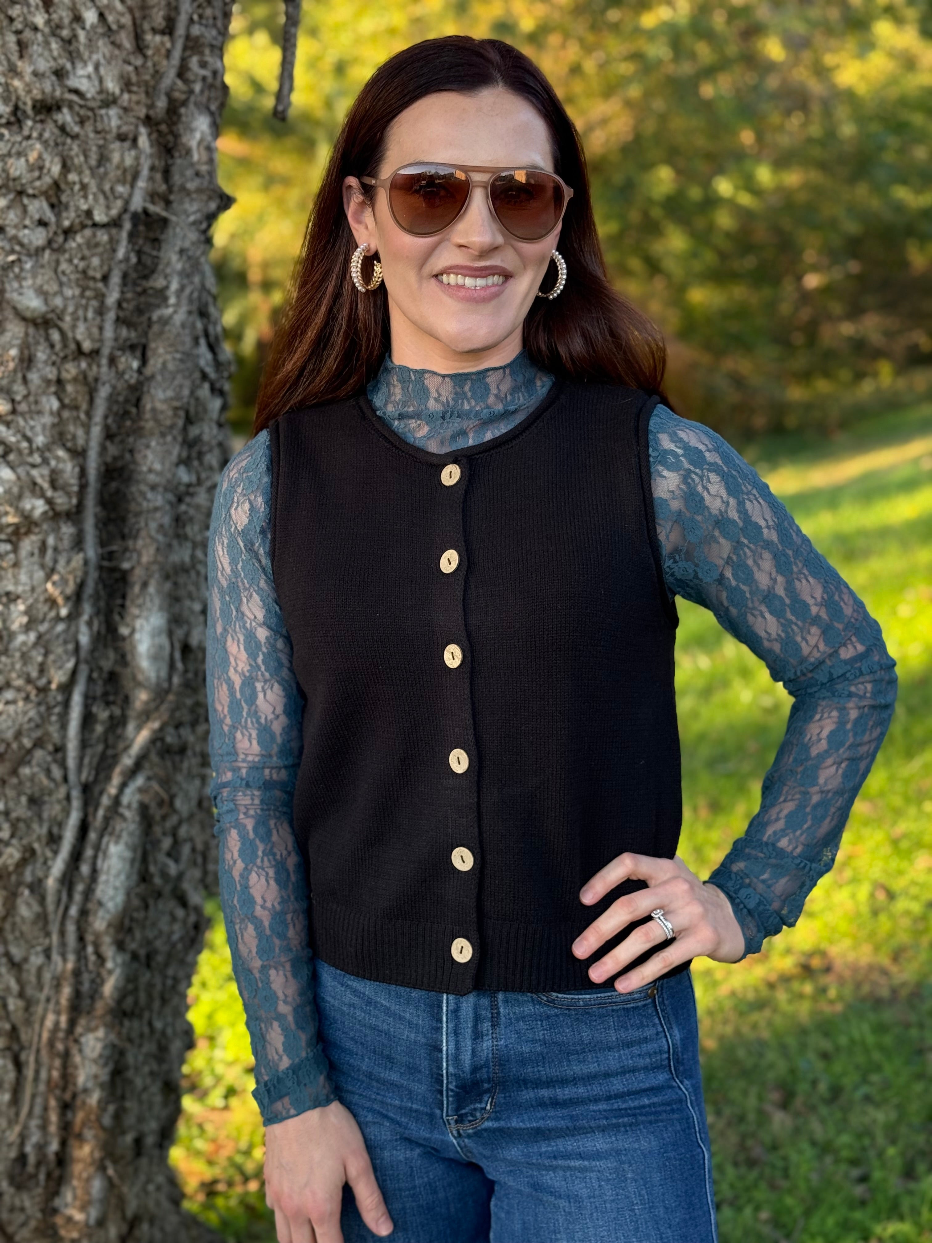 Avery Knit Cardigan Vest