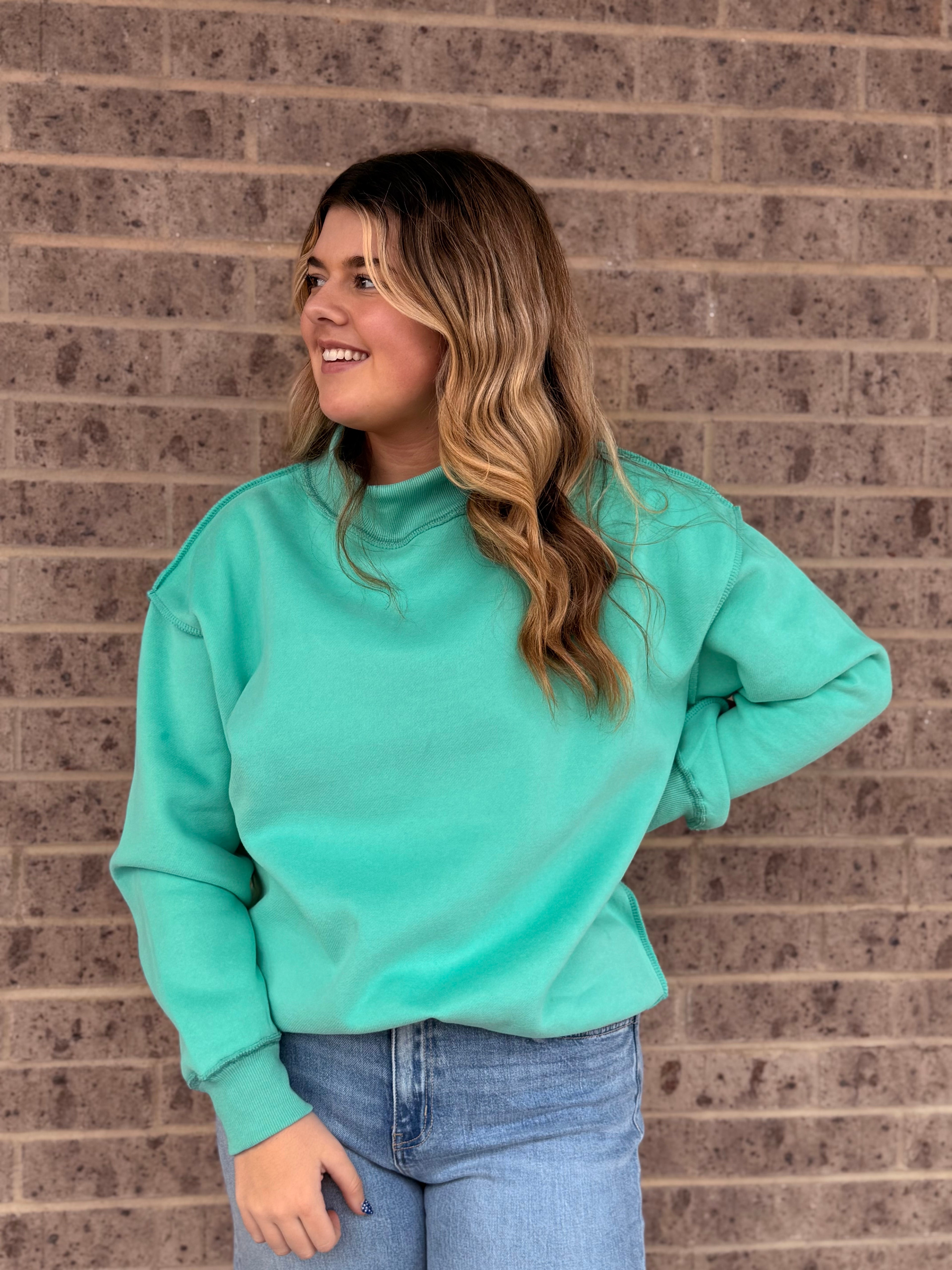 EMILY MOCK NECK SWEATSHIRT