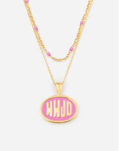 Elevated Faith Pink WWJD Necklace Set