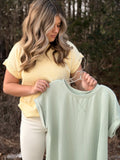 Catelyn Crew Neck Ribbed Top