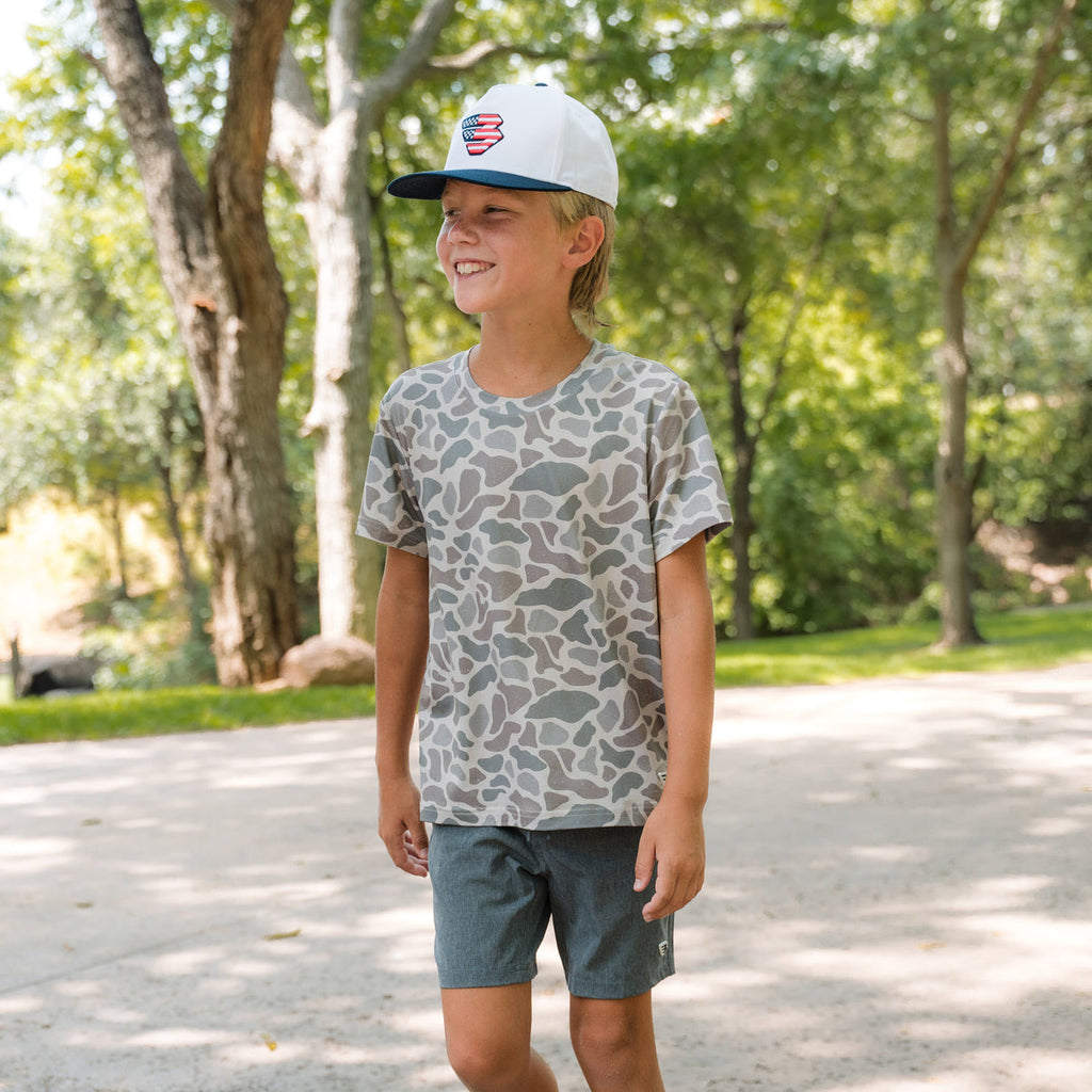 Burlebo Classic Deer Camo Youth Go To Tee