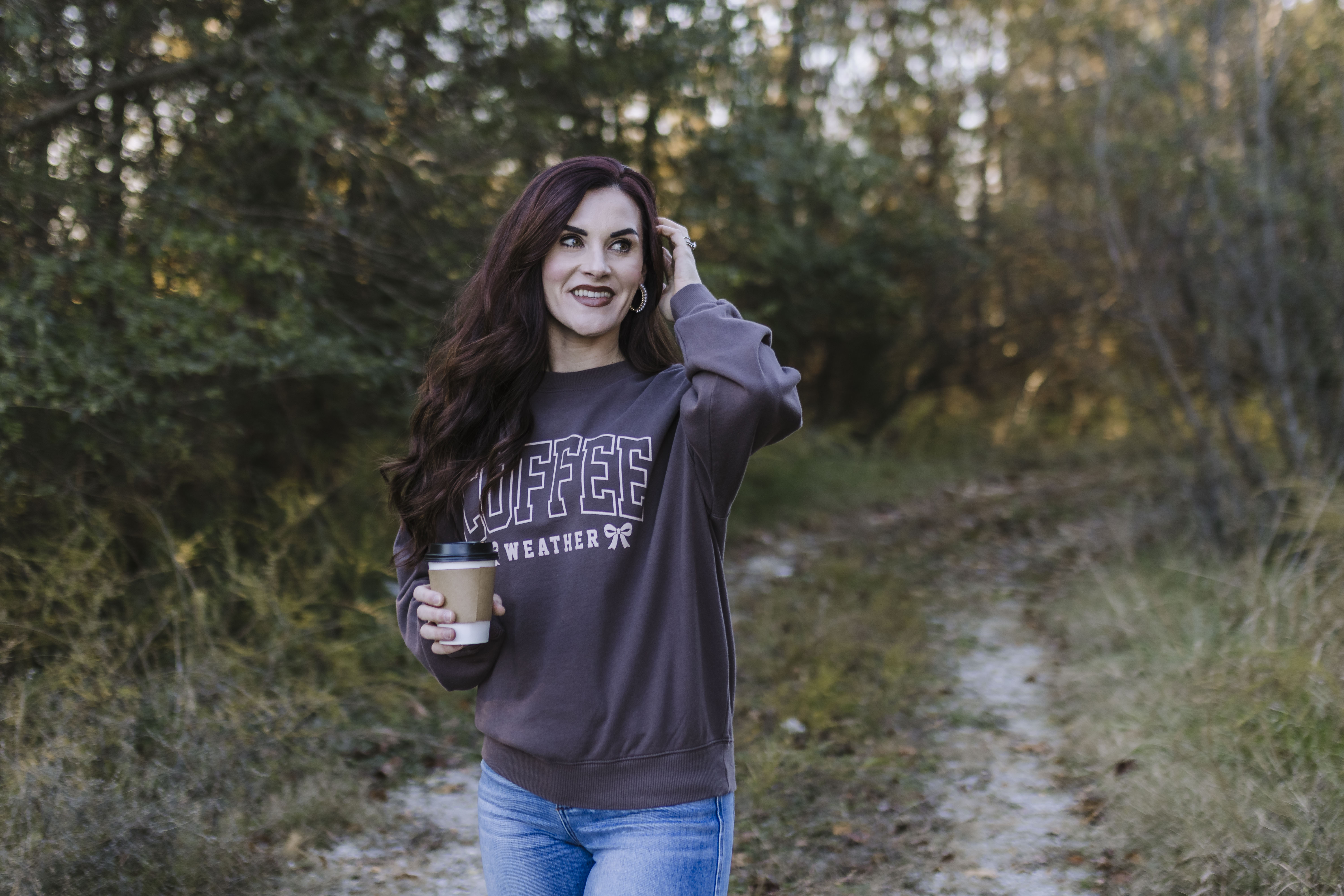 Coffee Weather Graphic Sweatshirt
