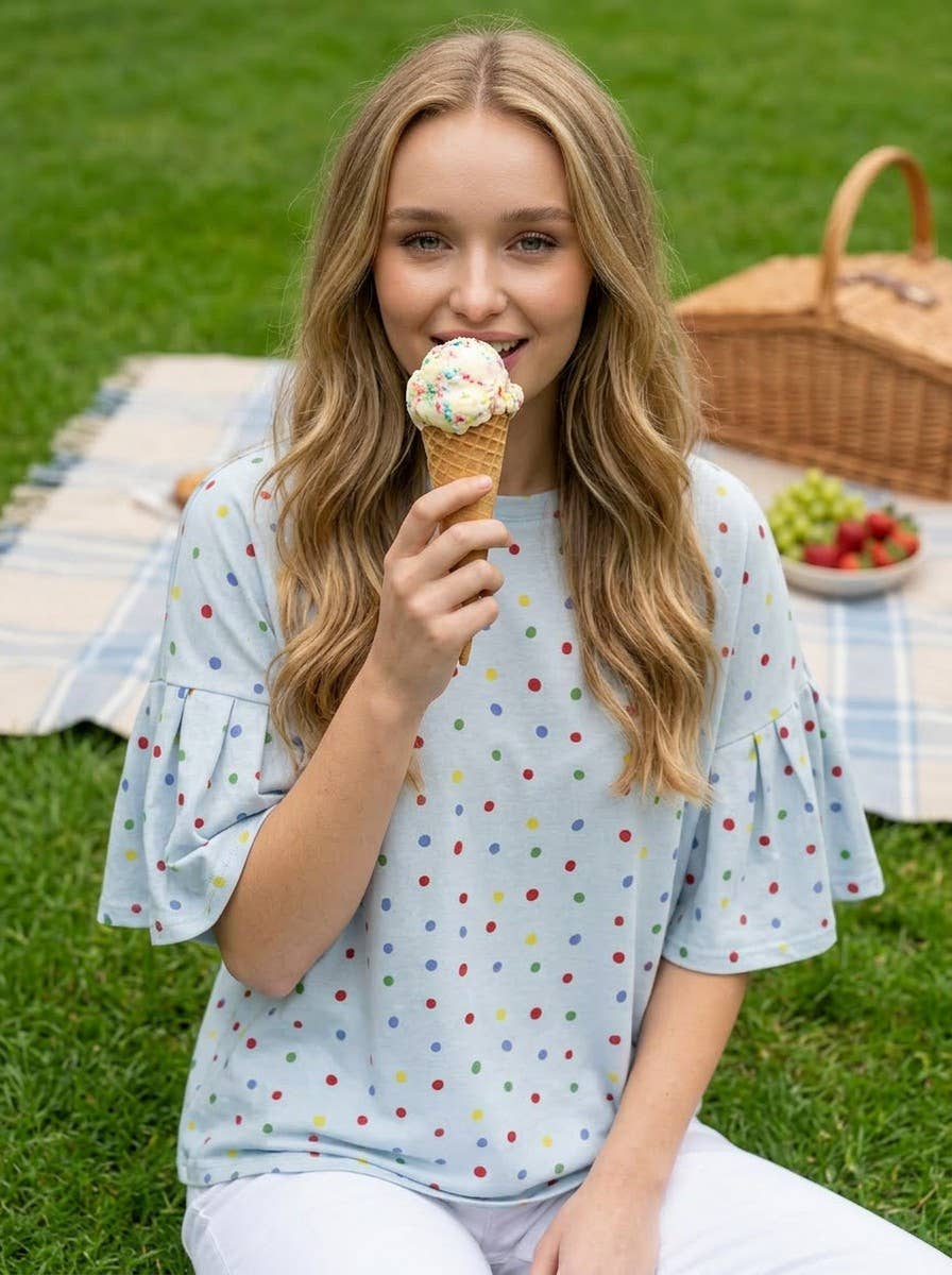 Celebration Polka Dot Top