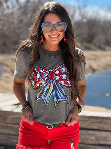 Callie’s Patriotic Bow Tee